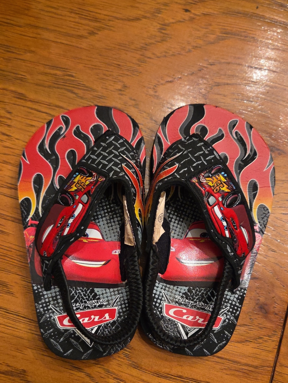 Lightning McQueen Kids Flip-Flops - Red & Black